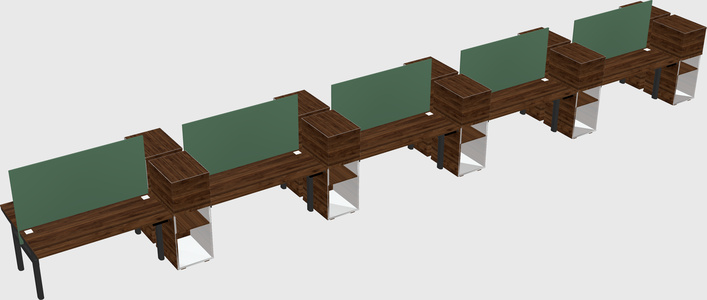Shared electric desk + cabinet