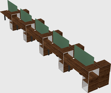 Shared electric desk + cabinet