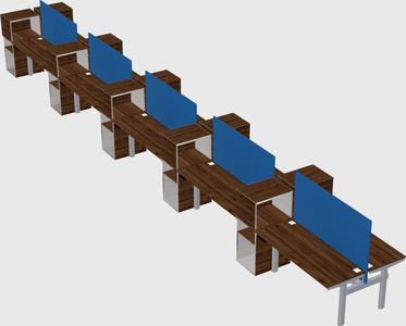 Shared electric desk + cabinet