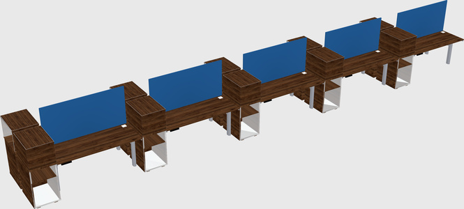 Shared electric desk + cabinet
