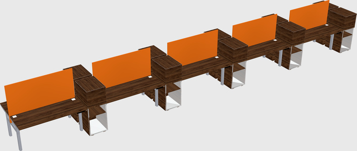 Shared electric desk + cabinet