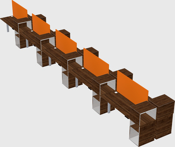 Shared electric desk + cabinet
