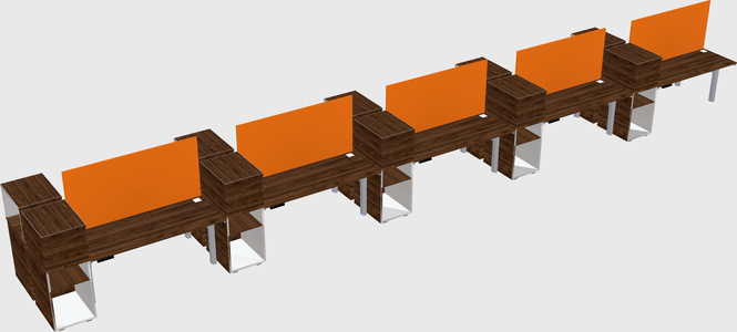 Shared electric desk + cabinet