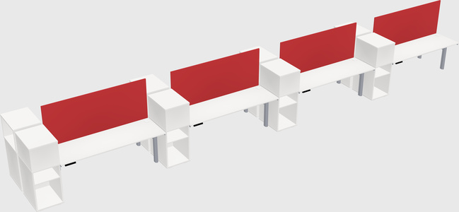 Shared electric desk + cabinet