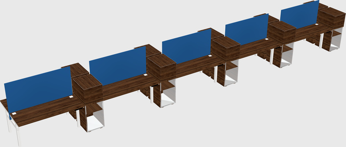Shared electric desk + cabinet