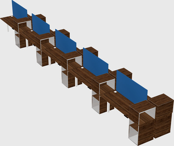 Shared electric desk + cabinet