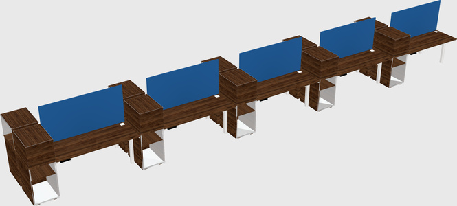 Shared electric desk + cabinet