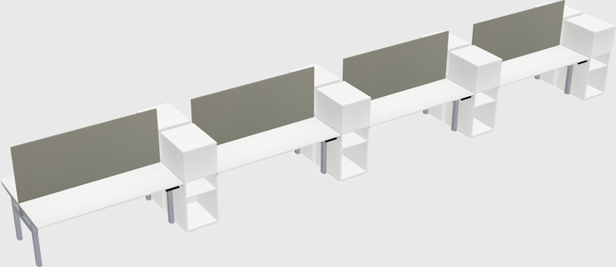 Shared electric desk + cabinet