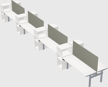 Shared electric desk + cabinet