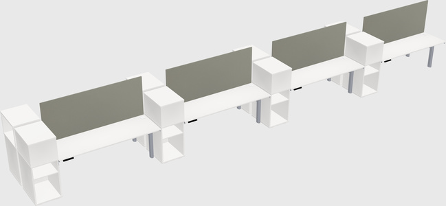Shared electric desk + cabinet