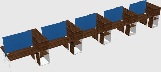 Shared electric desk + cabinet