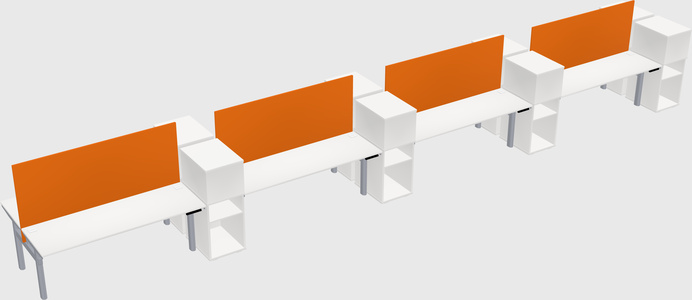 Shared electric desk + cabinet