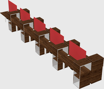 Shared electric desk + cabinet