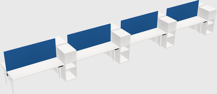 Shared electric desk + cabinet