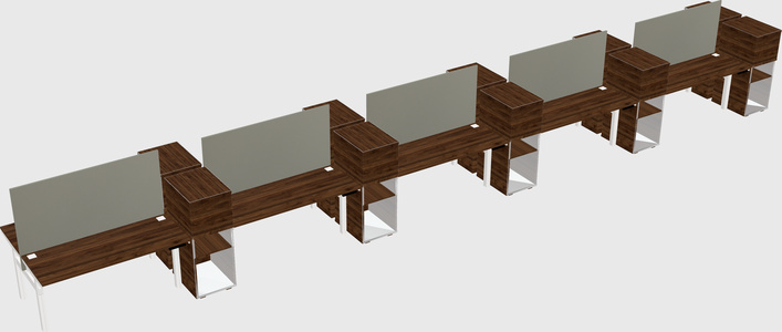 Shared electric desk + cabinet