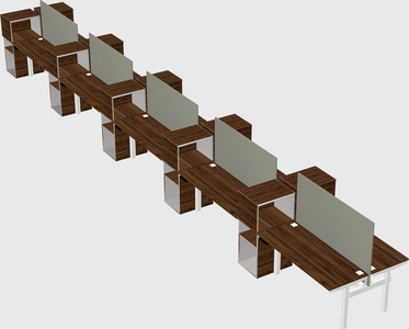 Shared electric desk + cabinet