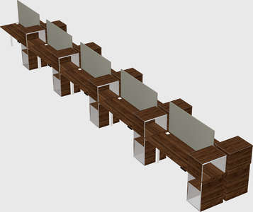 Shared electric desk + cabinet