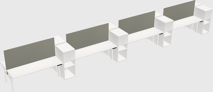 Shared electric desk + cabinet