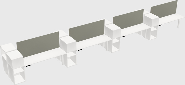 Shared electric desk + cabinet