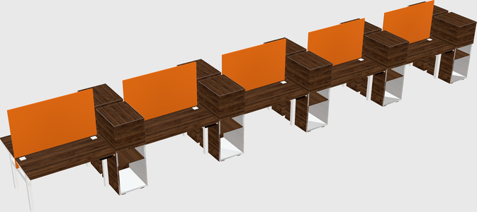 Shared electric desk + cabinet