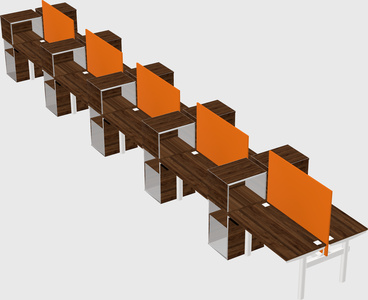 Shared electric desk + cabinet