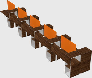 Shared electric desk + cabinet