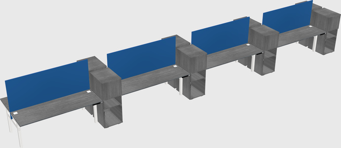 Shared electric desk + cabinet
