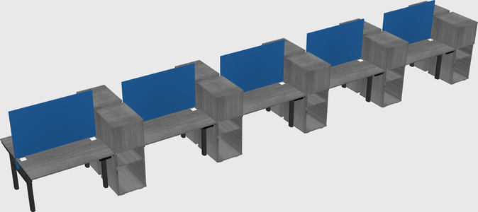 Shared electric desk + cabinet