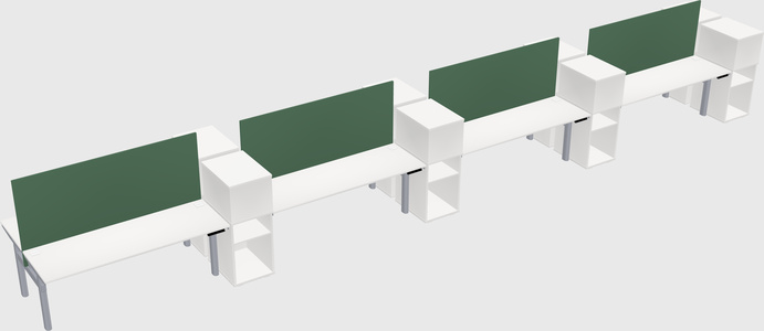 Shared electric desk + cabinet