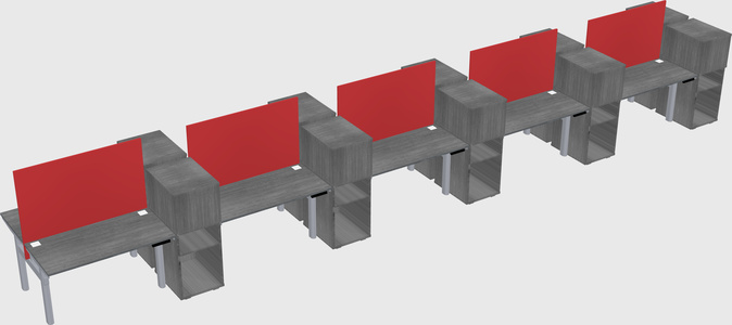Shared electric desk + cabinet