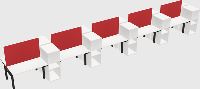 Shared electric desk + cabinet