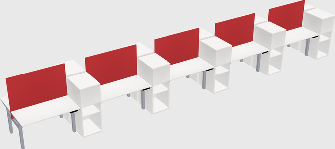 Shared electric desk + cabinet