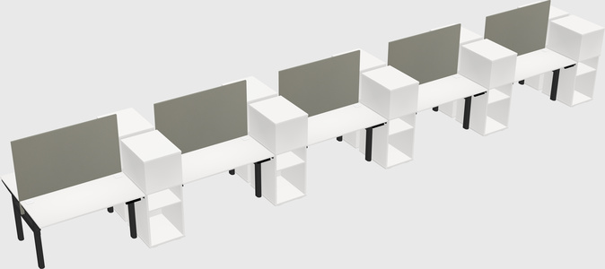 Shared electric desk + cabinet
