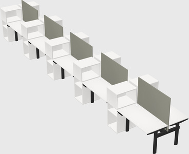 Shared electric desk + cabinet