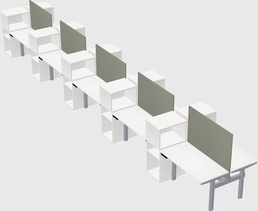 Shared electric desk + cabinet