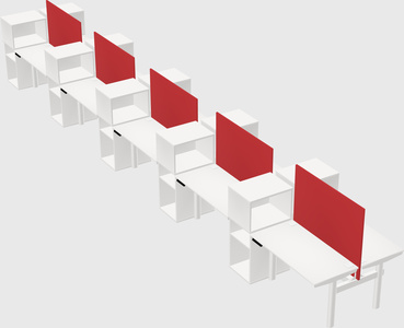 Shared electric desk + cabinet