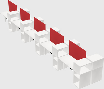 Shared electric desk + cabinet