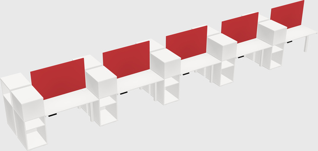 Shared electric desk + cabinet