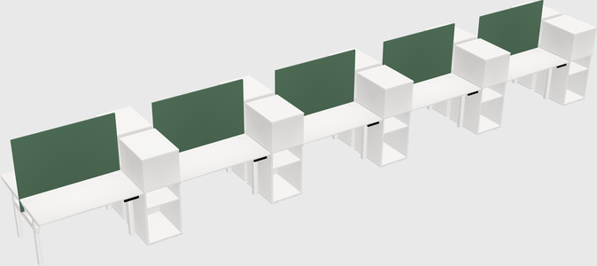 Shared electric desk + cabinet