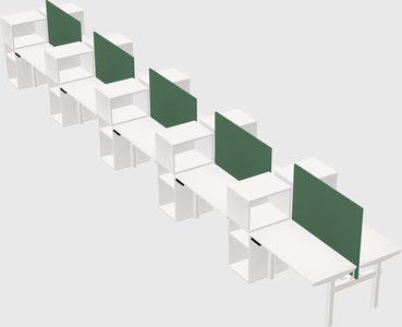Shared electric desk + cabinet