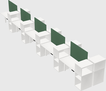 Shared electric desk + cabinet