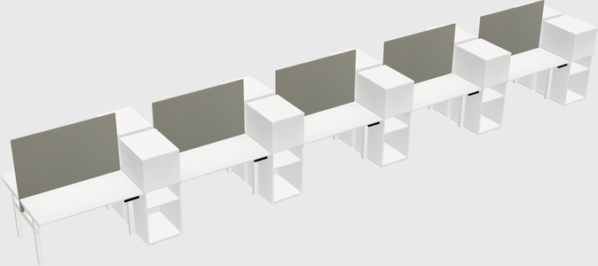Shared electric desk + cabinet