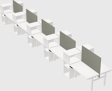 Shared electric desk + cabinet