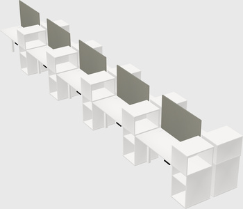 Shared electric desk + cabinet