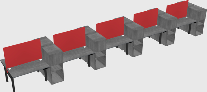 Shared electric desk + cabinet