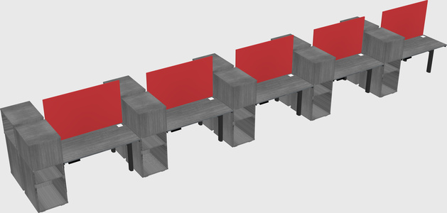 Shared electric desk + cabinet
