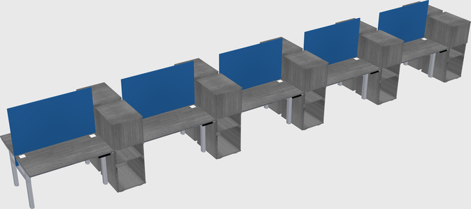 Shared electric desk + cabinet
