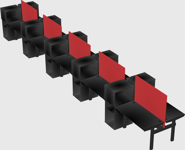 Shared electric desk + cabinet