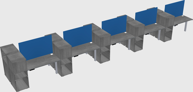 Shared electric desk + cabinet