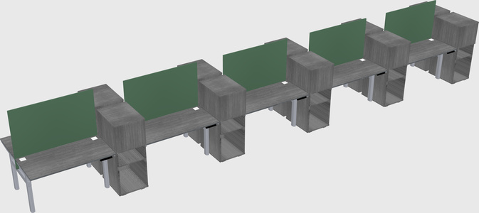 Shared electric desk + cabinet
